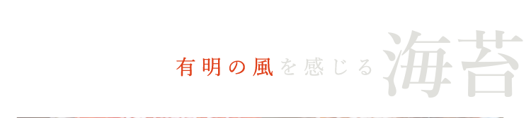 有明の風を感じる海苔